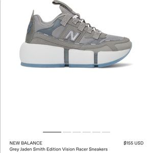 Grey New Balance Jaden Smith VISION RACER sz 8.5